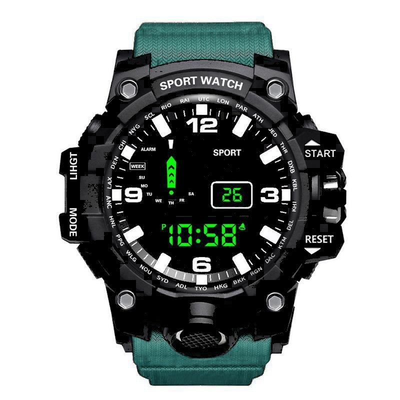 DualFit Outdoor Sports Watch/ PulsePro Digital Watch/ RunTrack Waterproof Timepiece/ ActiveEdge Unisex Fitness Watch/ SportMate LED Wristwatch