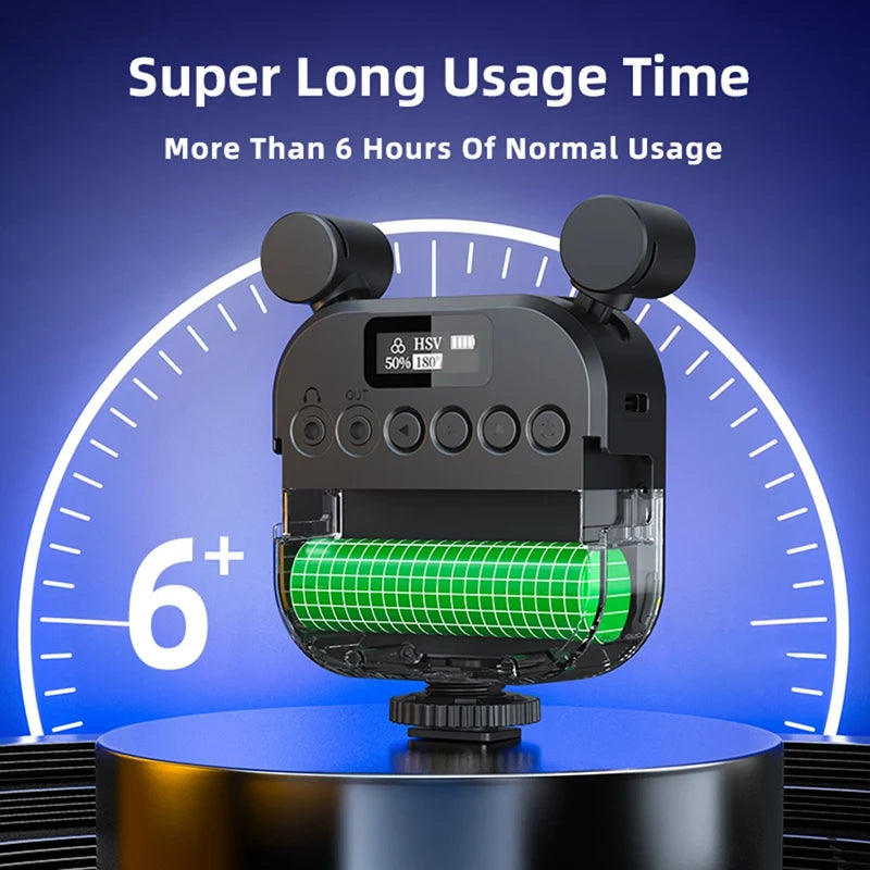 V03 RGB MicLight – Pro Vlog LED Companion/ ColorCast V03 – RGB Fill Light with Mic/ VloggerLite Pro – LED Mic Light 2500K–9000K/ GlowMic V03 – RGB Video Light for Creators/ LumaMic RGB – Fill Light + Microphone Combo