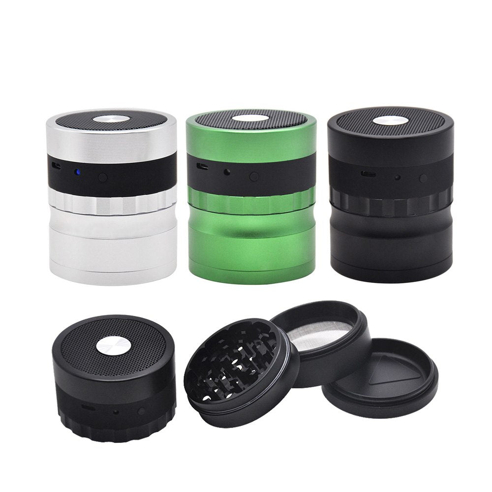 Grind & Groove: Bluetooth Herb Grinder Speaker/
VibeGrind 2-in-1 Audio Herb Tool/
LoudLeaf Bluetooth Grinder Combo/
SmokeBeats 62MM Herb Grinder Speaker/ TuneGrind All-in-One Weed Grinder Speaker/