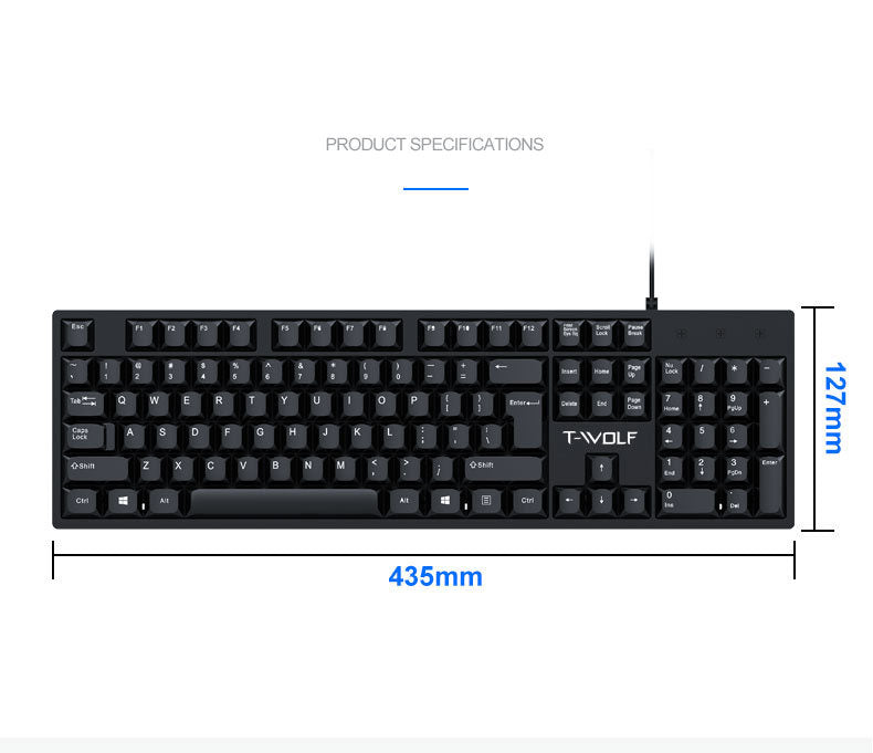 Lei Lang T15 Wired Office Keyboard/Lei Lang USB Business Keyboard/ T15 Wired Keyboard for Laptop & Desktop/ Lei Lang Silent Typing Keyboard/ Lei Lang T15 Ergonomic USB Keyboard/Tolly Tech