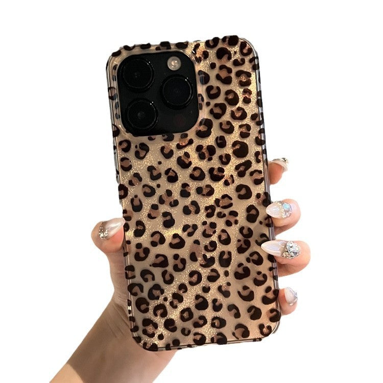 Wild Chic Leopard Case – iPhone Series/ Feather Touch Leopard Cover for iPhone/ Luxe Animal Print Silicone Case/ Soft Shell Leopard Wrap – iPhone 12–16/ Brown Leopard Full Body Case – iPhone Model/ Tolly Tech
