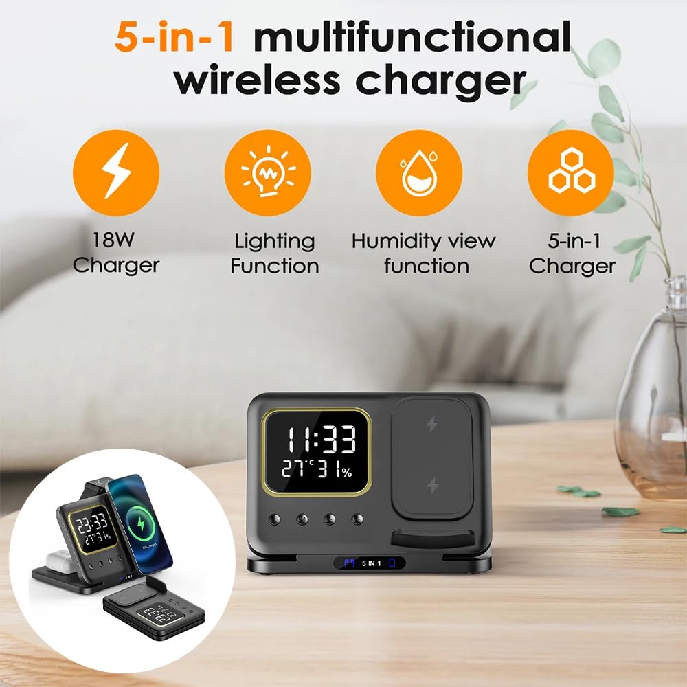 PowerNest 5-in-1 Wireless Charging Dock/ VoltMate Universal Fast Charging Hub/ iFusion Multi-Device Charging Stand/ ChargeHive 15W Desk Station/ AirLink Pro Charging Stand/ Tolly Tech