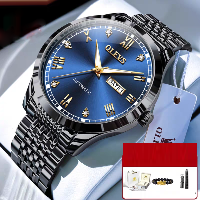 NightGlow Auto Mechanical Men's Watch|Streamline Luxe Automatic Watch for Men|EverTick Waterproof Nightlight Watch|ChronoGlow Simple Mechanical Timepiece|Midnight Motion Men's Auto Watch