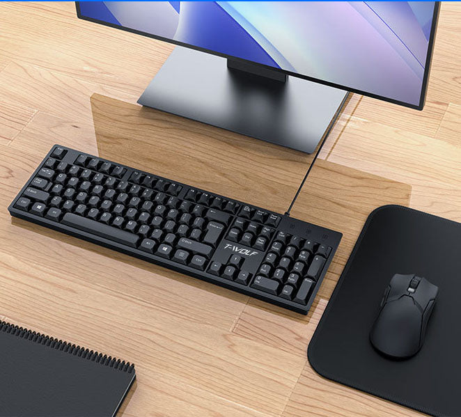 Lei Lang T15 Wired Office Keyboard/Lei Lang USB Business Keyboard/ T15 Wired Keyboard for Laptop & Desktop/ Lei Lang Silent Typing Keyboard/ Lei Lang T15 Ergonomic USB Keyboard/Tolly Tech