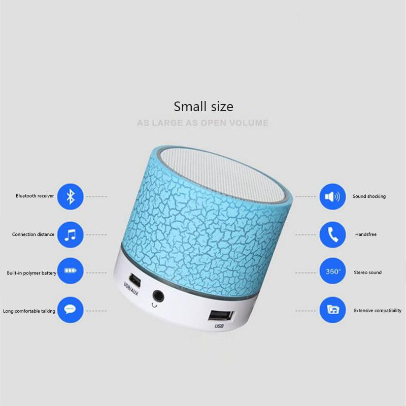 GlowBeat A9 Mini Speaker/
PulseSound LED Wireless Speaker/ LumoBox Bluetooth Speaker/VibePop Portable Speaker/SonicGlow A9 Music Pod