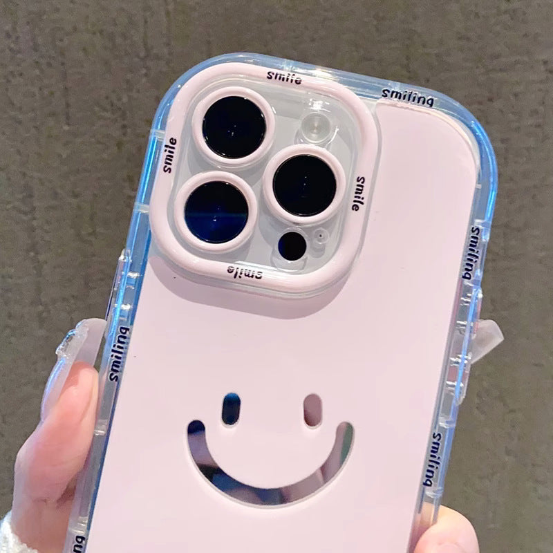 Smiley Mirror Case/ Cheerful Reflection Case/ Happy Face Mirror Cover/ Glossy Smile iPhone Case/ Mood Mirror Shell/ Tolly Tech
