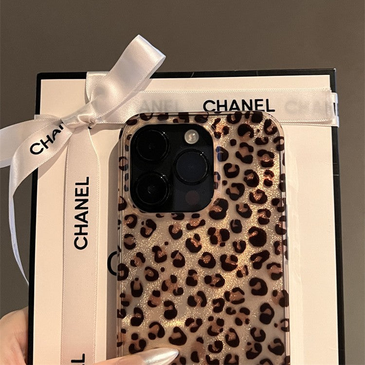 Wild Chic Leopard Case – iPhone Series/ Feather Touch Leopard Cover for iPhone/ Luxe Animal Print Silicone Case/ Soft Shell Leopard Wrap – iPhone 12–16/ Brown Leopard Full Body Case – iPhone Model/ Tolly Tech