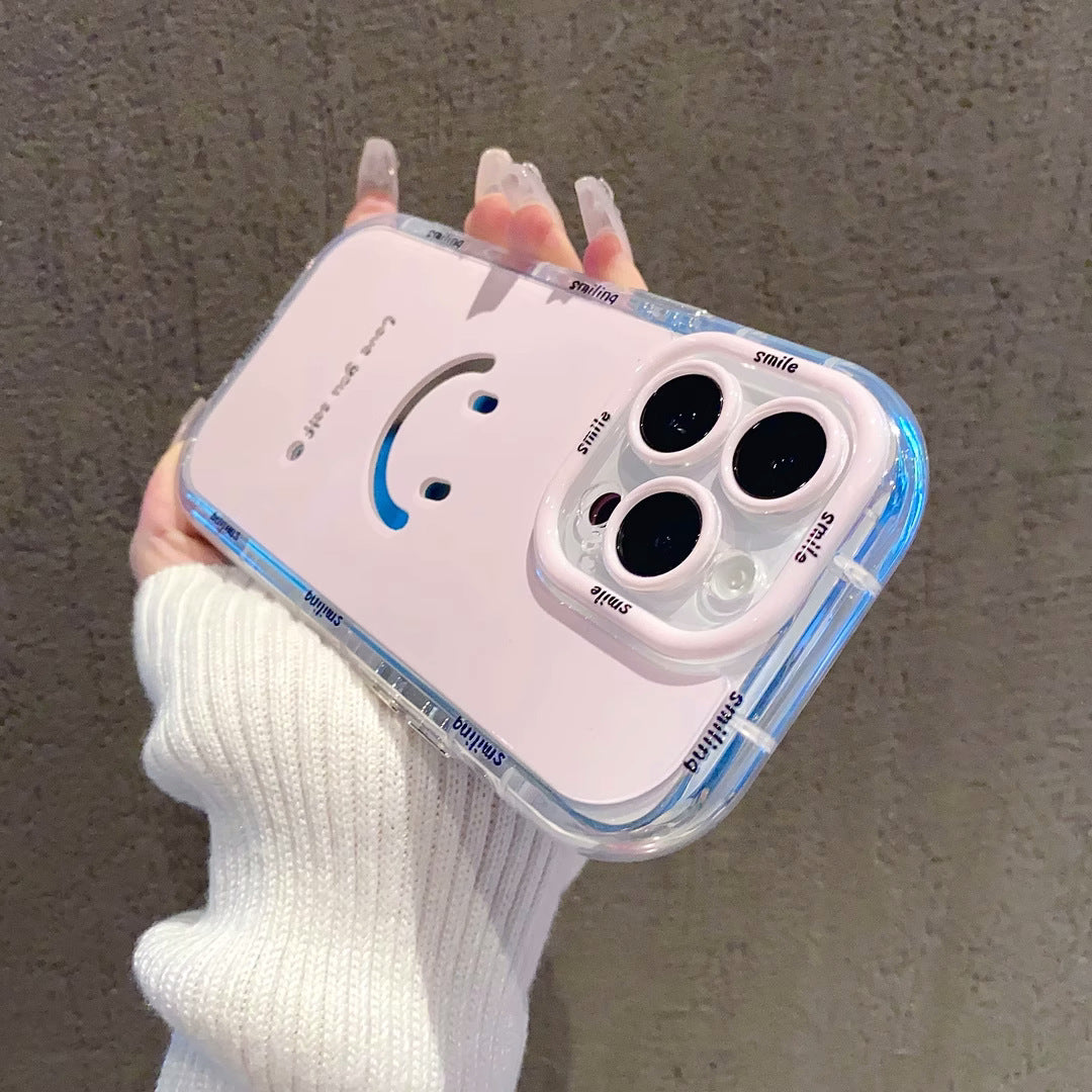 Smiley Mirror Case/ Cheerful Reflection Case/ Happy Face Mirror Cover/ Glossy Smile iPhone Case/ Mood Mirror Shell/ Tolly Tech