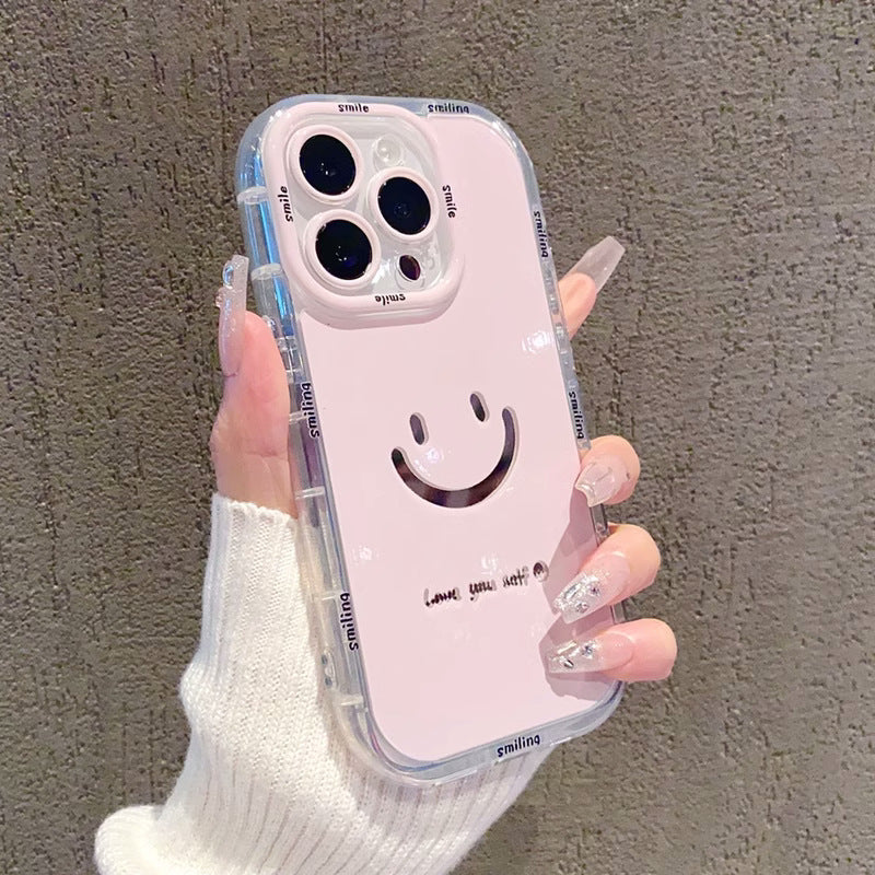 Smiley Mirror Case/ Cheerful Reflection Case/ Happy Face Mirror Cover/ Glossy Smile iPhone Case/ Mood Mirror Shell/ Tolly Tech