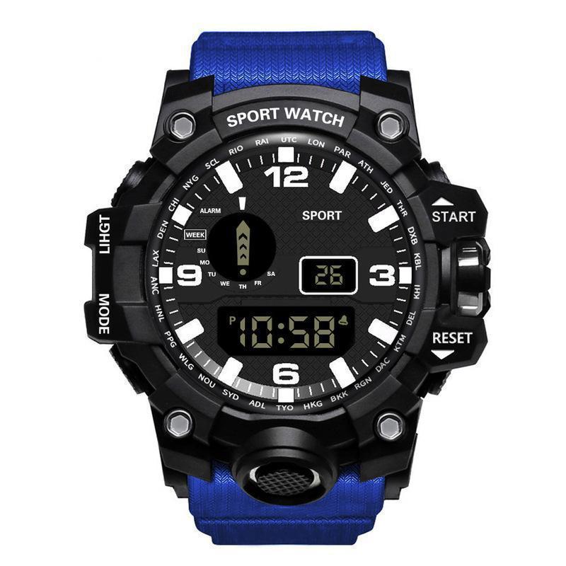 DualFit Outdoor Sports Watch/ PulsePro Digital Watch/ RunTrack Waterproof Timepiece/ ActiveEdge Unisex Fitness Watch/ SportMate LED Wristwatch
