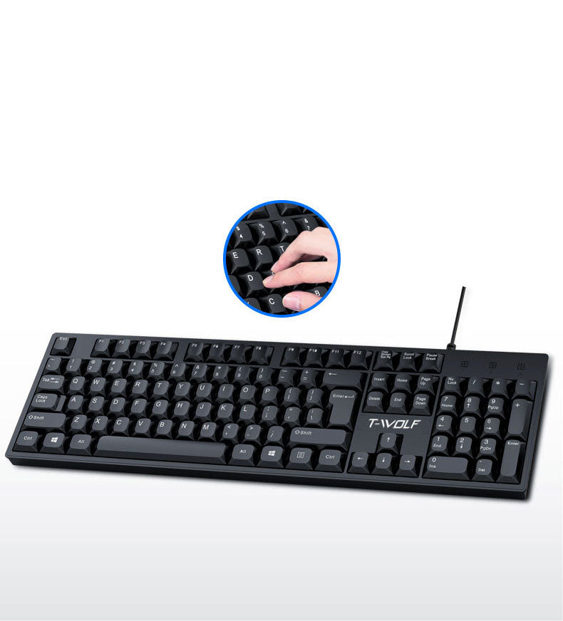 Lei Lang T15 Wired Office Keyboard/Lei Lang USB Business Keyboard/ T15 Wired Keyboard for Laptop & Desktop/ Lei Lang Silent Typing Keyboard/ Lei Lang T15 Ergonomic USB Keyboard/Tolly Tech