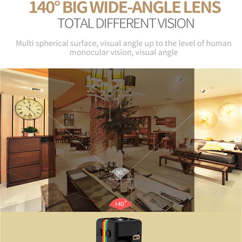 HD Micro Spy Cam SQ11/ SQ11 1080P Motion Detection Mini DVR/ Mini Night Vision Security Camera/ Portable SQ11 Surveillance Cam/ Compact HD SQ11 Car/Home Cam/ Tolly Tech