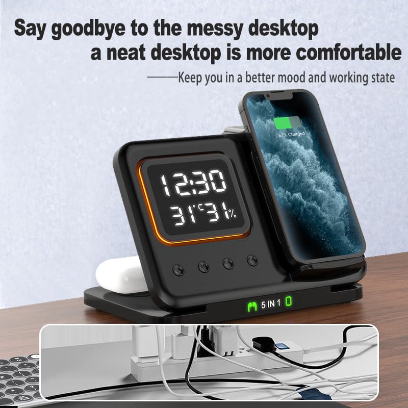 PowerNest 5-in-1 Wireless Charging Dock/ VoltMate Universal Fast Charging Hub/ iFusion Multi-Device Charging Stand/ ChargeHive 15W Desk Station/ AirLink Pro Charging Stand/ Tolly Tech