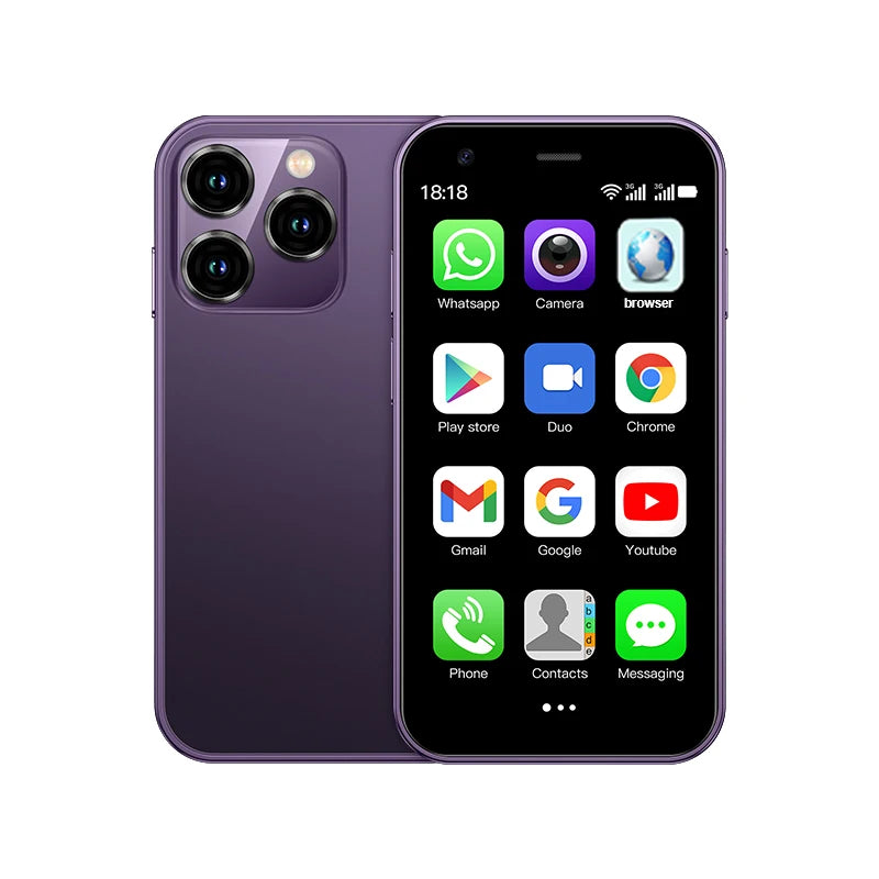 SERVO 15SE Mini Pocket Smartphone Dual SIM 3.0Inch Screen WIFI GPS Android System 1000mAh MP3 Small Portable Mobile Phone Type-C