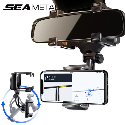 SEAMETAL Car Rearview Mirror Phone Holder