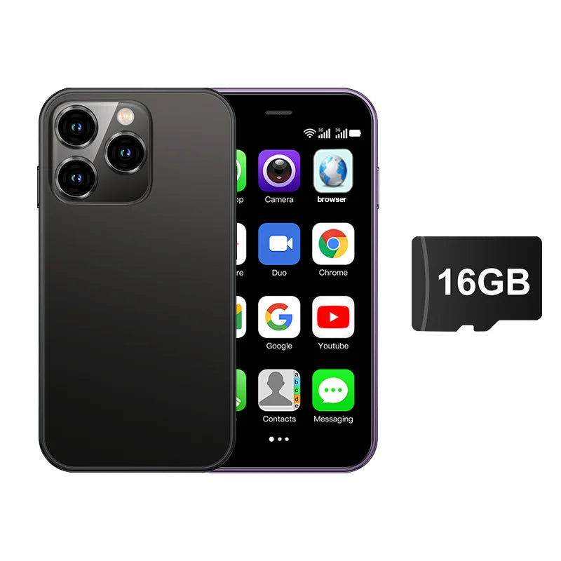 SERVO 15SE Mini Pocket Smartphone Dual SIM 3.0Inch Screen WIFI GPS Android System 1000mAh MP3 Small Portable Mobile Phone Type-C