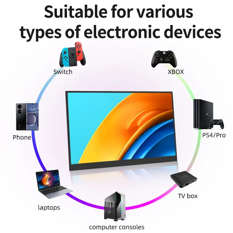 Touchscreen Gaming Monitor 100% sRGB for Xbox, PS4/PS5, Switch\Portable Touch Monitor 100% sRGB for Gaming Consoles\ Full HD Touchscreen Monitor for Xbox, PS4/PS5, Switch\ 100% sRGB Touch Portable Display for Xbox and PlayStation\ Gaming Touch Monitor with 100% sRGB for PS4/PS5, Switch\ Tolly Tech