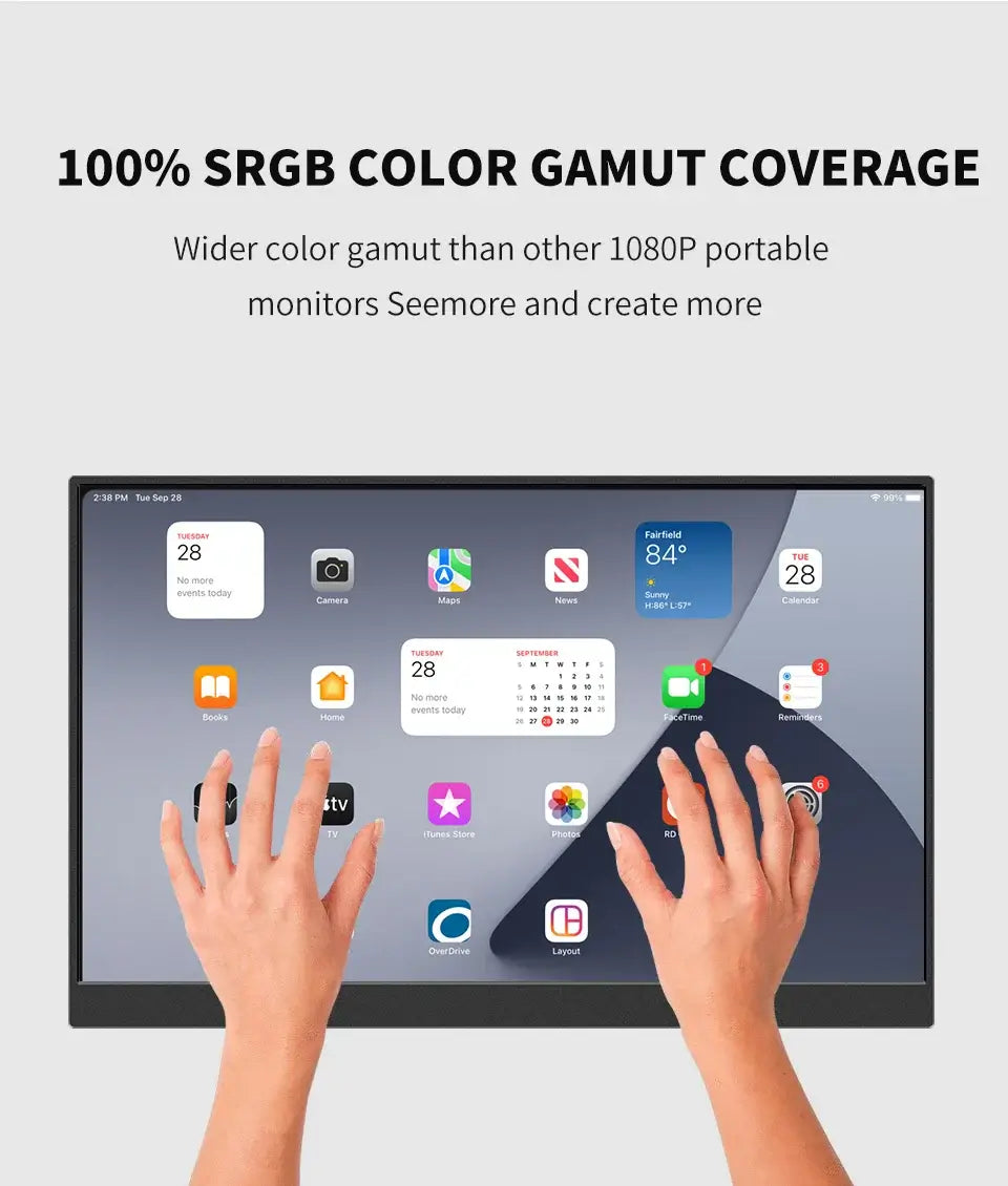 Touchscreen Gaming Monitor 100% sRGB for Xbox, PS4/PS5, Switch\Portable Touch Monitor 100% sRGB for Gaming Consoles\ Full HD Touchscreen Monitor for Xbox, PS4/PS5, Switch\ 100% sRGB Touch Portable Display for Xbox and PlayStation\ Gaming Touch Monitor with 100% sRGB for PS4/PS5, Switch\ Tolly Tech