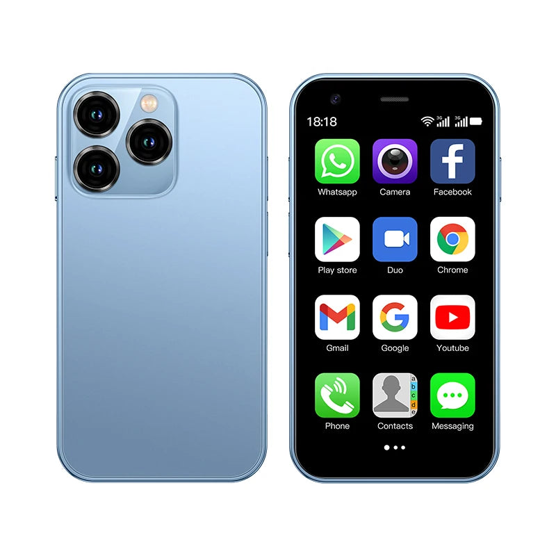 SERVO 15SE Mini Pocket Smartphone Dual SIM 3.0Inch Screen WIFI GPS Android System 1000mAh MP3 Small Portable Mobile Phone Type-C