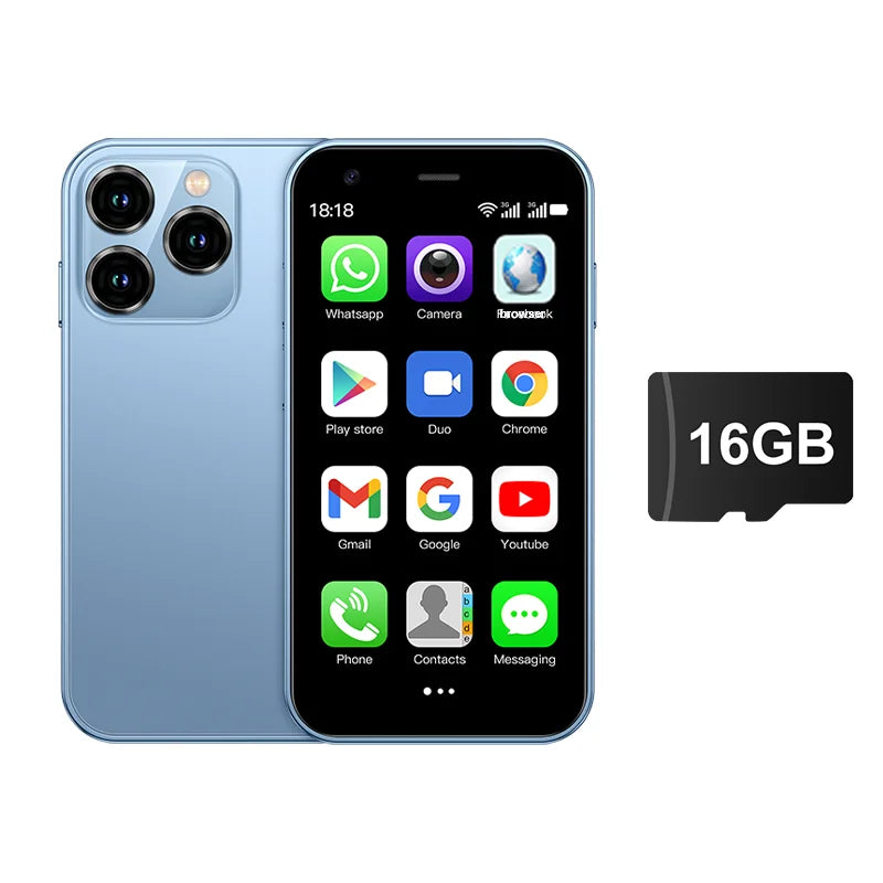 SERVO 15SE Mini Pocket Smartphone Dual SIM 3.0Inch Screen WIFI GPS Android System 1000mAh MP3 Small Portable Mobile Phone Type-C