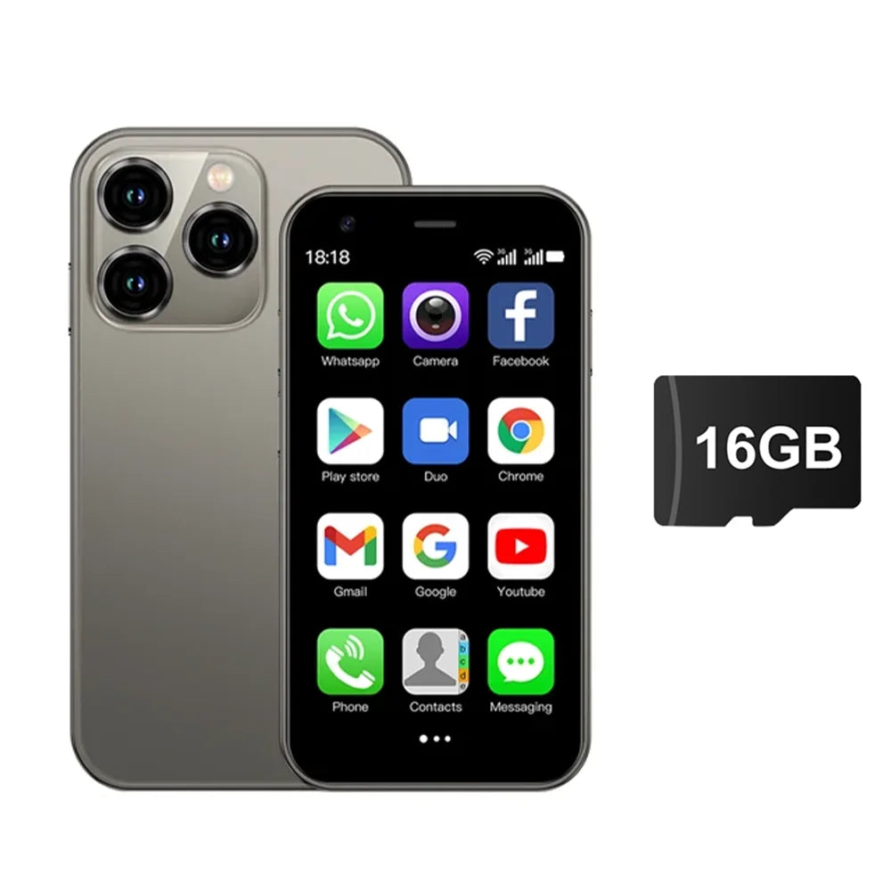 SERVO 15SE Mini Pocket Smartphone Dual SIM 3.0Inch Screen WIFI GPS Android System 1000mAh MP3 Small Portable Mobile Phone Type-C