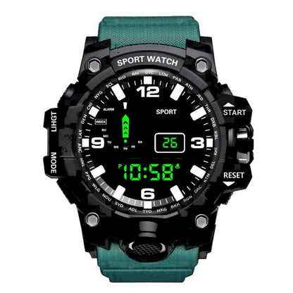 DualFit Outdoor Sports Watch/ PulsePro Digital Watch/ RunTrack Waterproof Timepiece/ ActiveEdge Unisex Fitness Watch/ SportMate LED Wristwatch