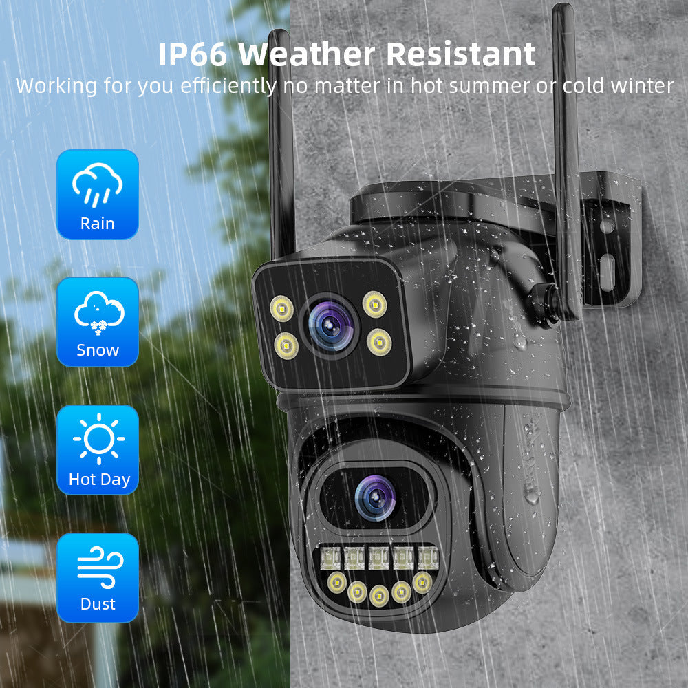 360° DuoView Wireless Security Cam
|TwinView Outdoor WiFi Camera|PanoramaGuard 360° Smart Cam|DualEye Wireless 360° Monitor
|AllView Outdoor WiFi Surveillance Cam

