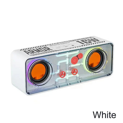 RebelBass Clear Bluetooth Speaker/ MechaVibe Dual Sound Capsule/ PunkWave Transparent Stereo Speaker/ ClearBlast Bass Boost Speaker/ MechX Audio Reactor/ Tolly Tech