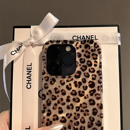 Wild Chic Leopard Case – iPhone Series/ Feather Touch Leopard Cover for iPhone/ Luxe Animal Print Silicone Case/ Soft Shell Leopard Wrap – iPhone 12–16/ Brown Leopard Full Body Case – iPhone Model/ Tolly Tech