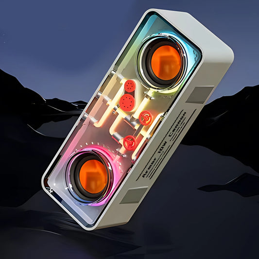 RebelBass Clear Bluetooth Speaker/ MechaVibe Dual Sound Capsule/ PunkWave Transparent Stereo Speaker/ ClearBlast Bass Boost Speaker/ MechX Audio Reactor/ Tolly Tech