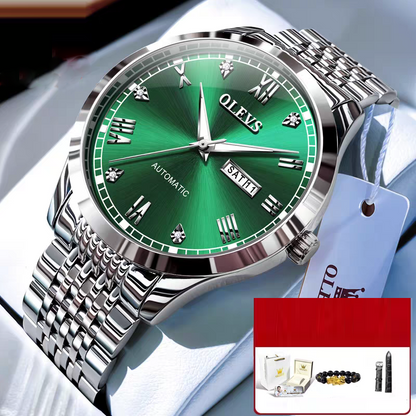 NightGlow Auto Mechanical Men's Watch|Streamline Luxe Automatic Watch for Men|EverTick Waterproof Nightlight Watch|ChronoGlow Simple Mechanical Timepiece|Midnight Motion Men's Auto Watch