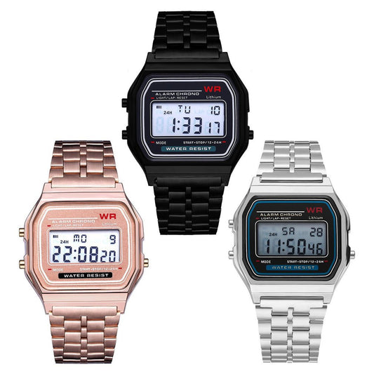 GlowTime Kids' Sports Watch/ BrightBand Junior Timekeeper/ SparkLite Steel Strap Watch for Kids/ ColorTime Kids' Alarm Watch/ LumiSport Children’s Digital Watch