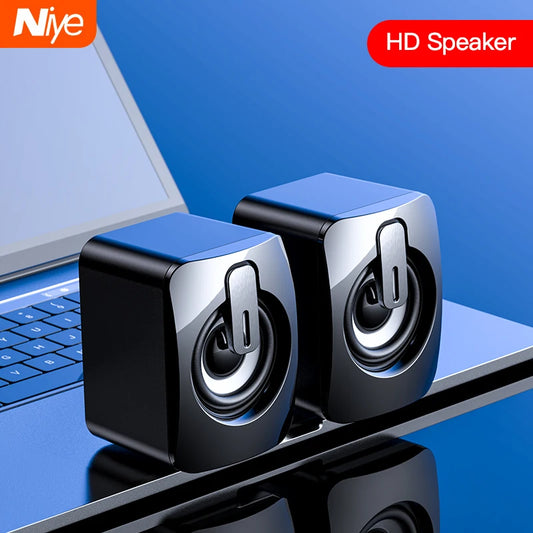 USB 3D Stereo Sound Speakers for PC|Compact Wired Computer Speakers|USB Powered Laptop Loudspeakers|Stereo Surround Sound Desktop Speakers|Portable Wired Mini Speakers for PC