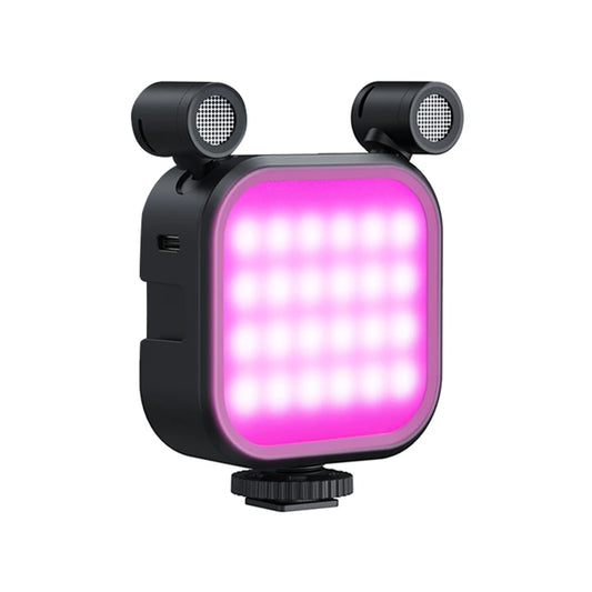 V03 RGB MicLight – Pro Vlog LED Companion/ ColorCast V03 – RGB Fill Light with Mic/ VloggerLite Pro – LED Mic Light 2500K–9000K/ GlowMic V03 – RGB Video Light for Creators/ LumaMic RGB – Fill Light + Microphone Combo