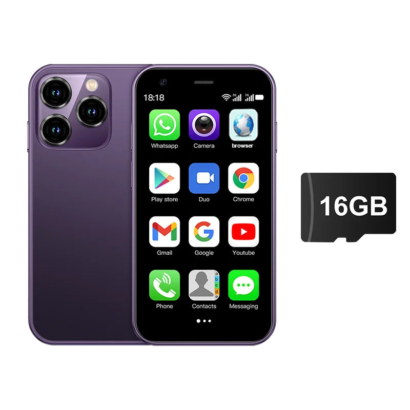 SERVO 15SE Mini Pocket Smartphone Dual SIM 3.0Inch Screen WIFI GPS Android System 1000mAh MP3 Small Portable Mobile Phone Type-C