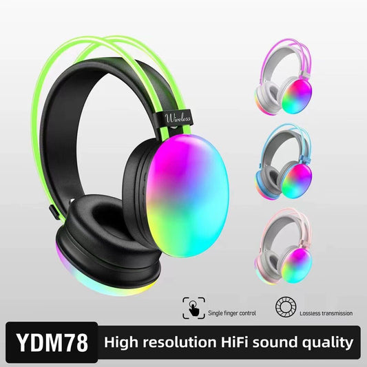 GlowBeats YDM78 Wireless Gaming Headset|FireLight Pro Bluetooth Gaming Earphones|SonicWave RGB Wireless Headphones|NovaTune YDM78 Gaming Headset|EchoGlow Wireless Audio Gear